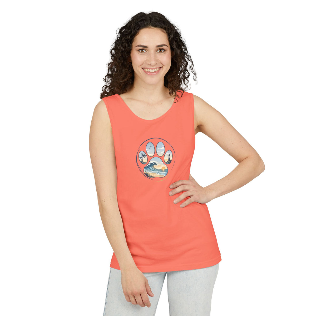 Coast & Paws Signature Unisex Surf Tank Top — Beach Vibes Tank
