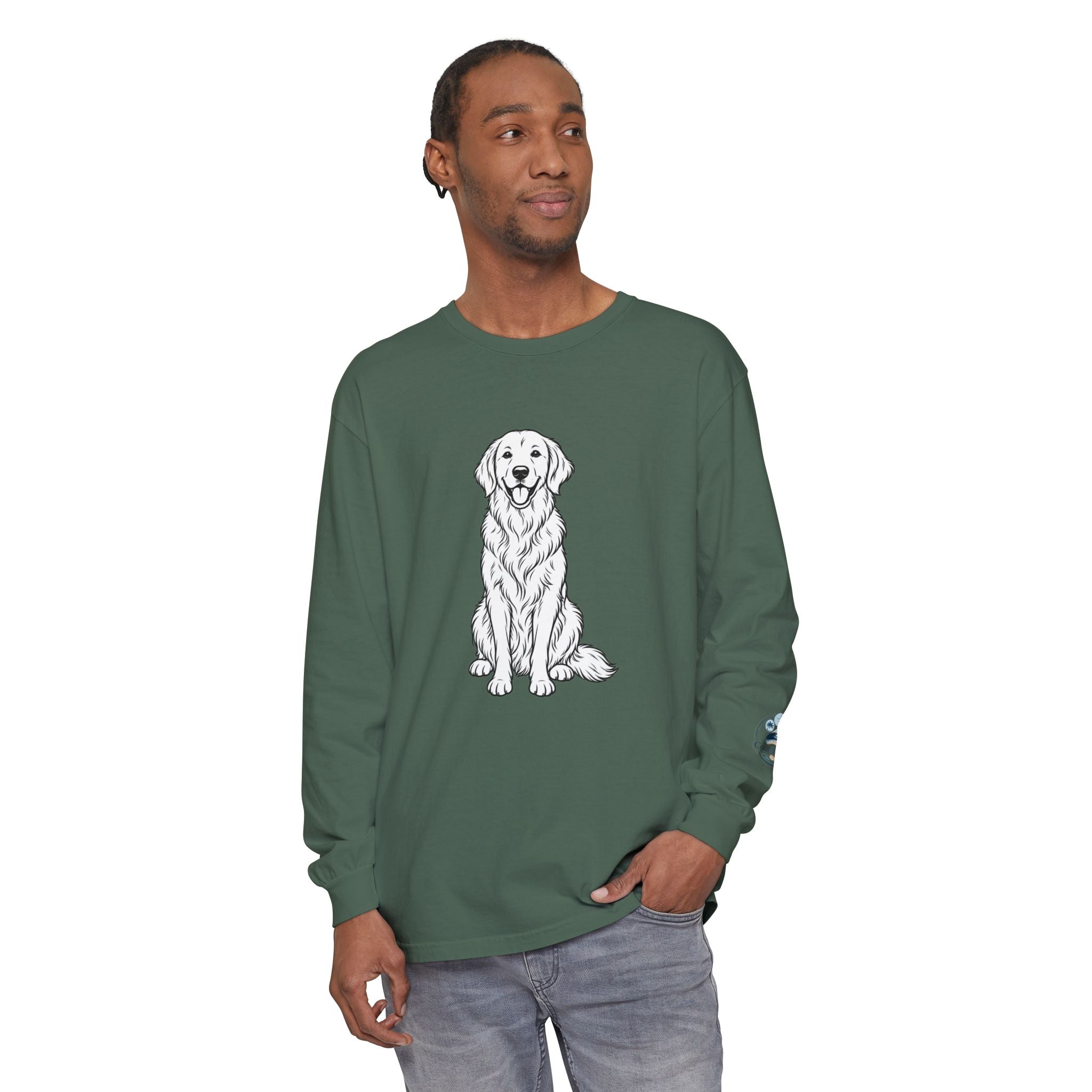 Golden Retriever Front & Back Unisex Long Sleeve Tee