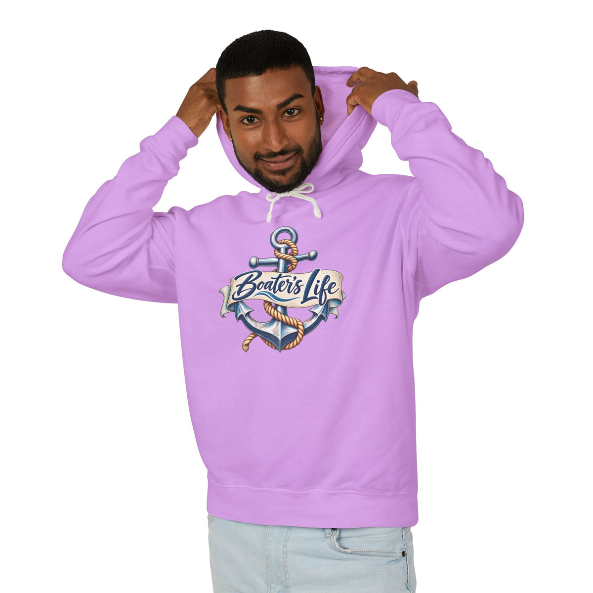 Boater's Life Anchor Unisex Hoodie — Nautical Boat Lover Lightweight Sweatshirt