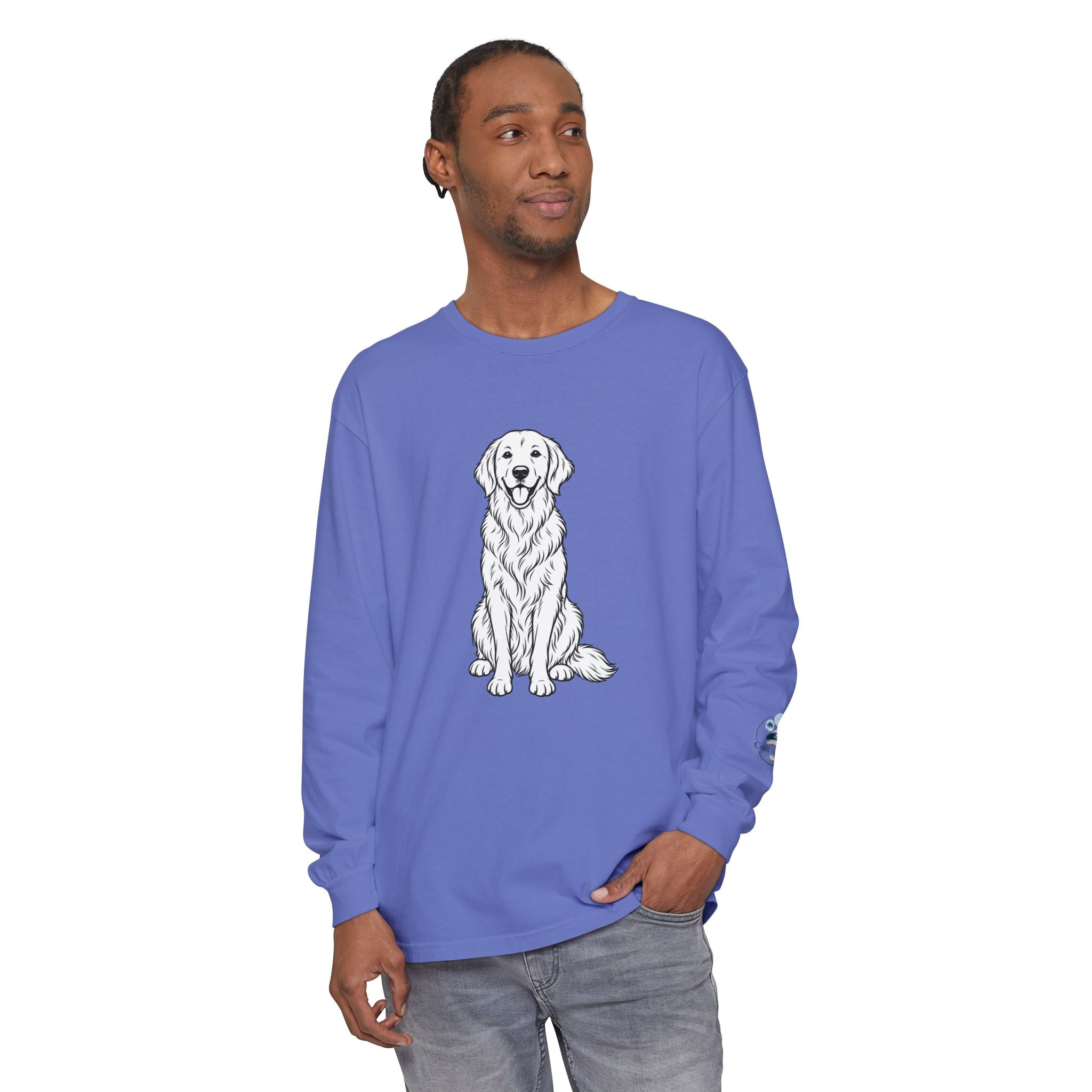 Golden Retriever Front & Back Unisex Long Sleeve Tee