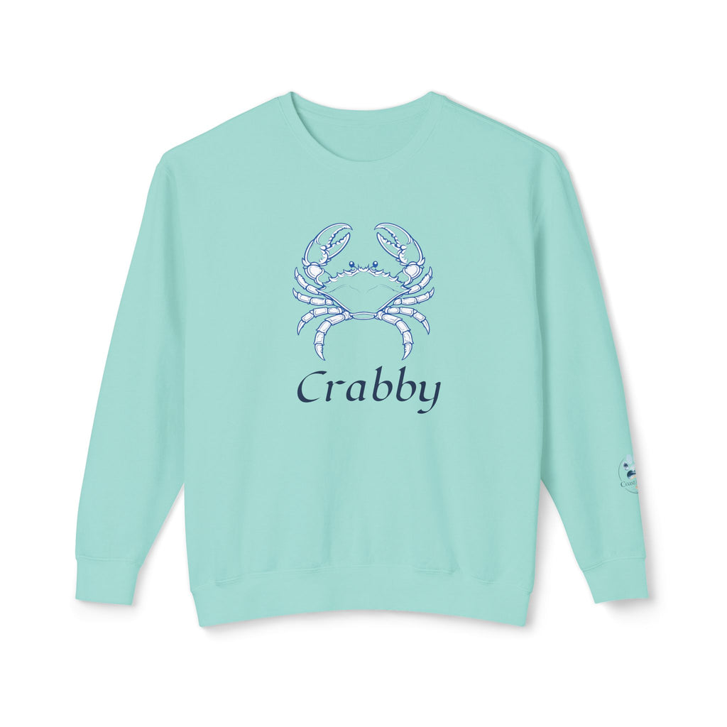 Crabby Blue Crab Sweatshirt — Coastal Nautical Crewneck