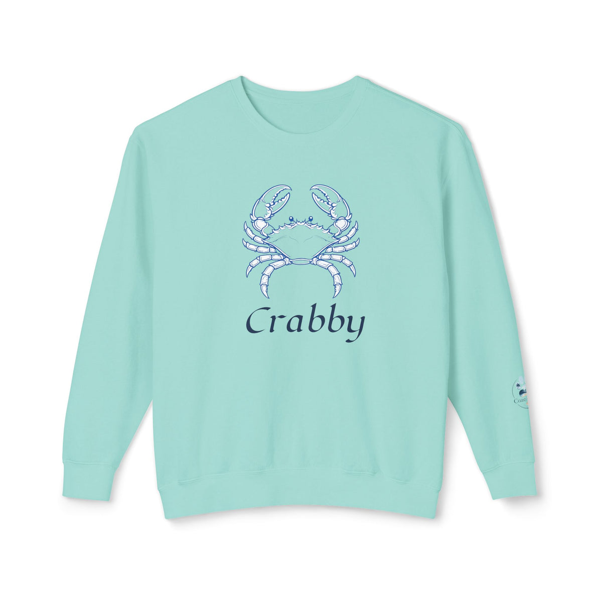 Crabby Blue Crab Sweatshirt — Coastal Nautical Crewneck