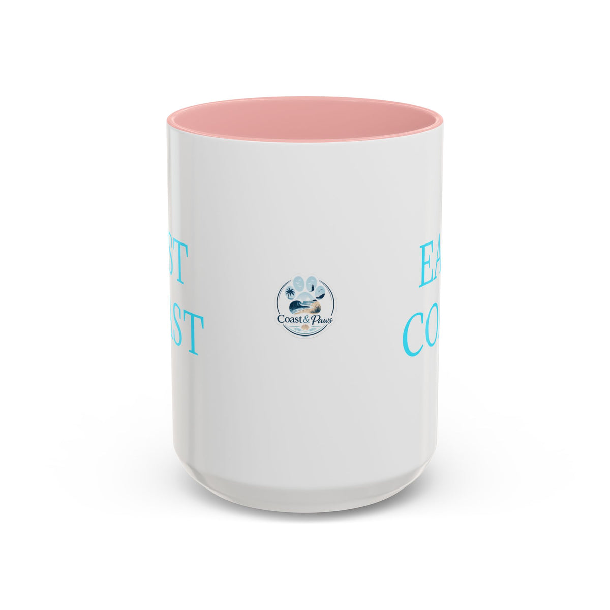 EAST Coast Coffee Mug — Coastal Blue Accent Ceramic Mug (11/15oz)