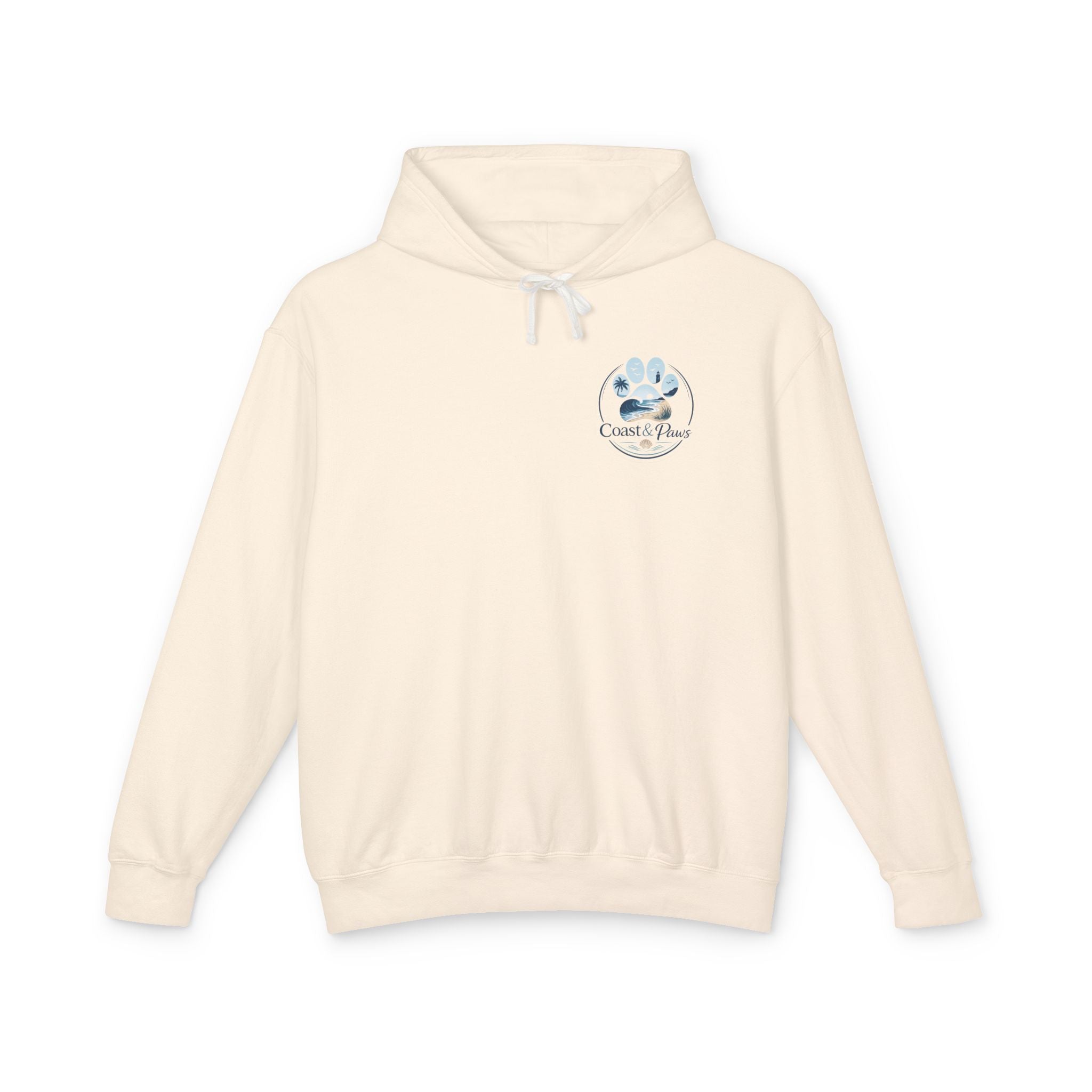 Coast & Paws Signature (Coastal Blue) Hoodie | Unisex Garment Dyed