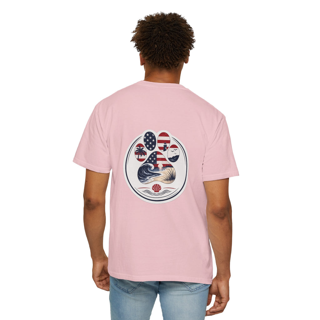 Coast & Paws Signature (Red, White & Blue) Unisex Garment-Dyed T-shirt