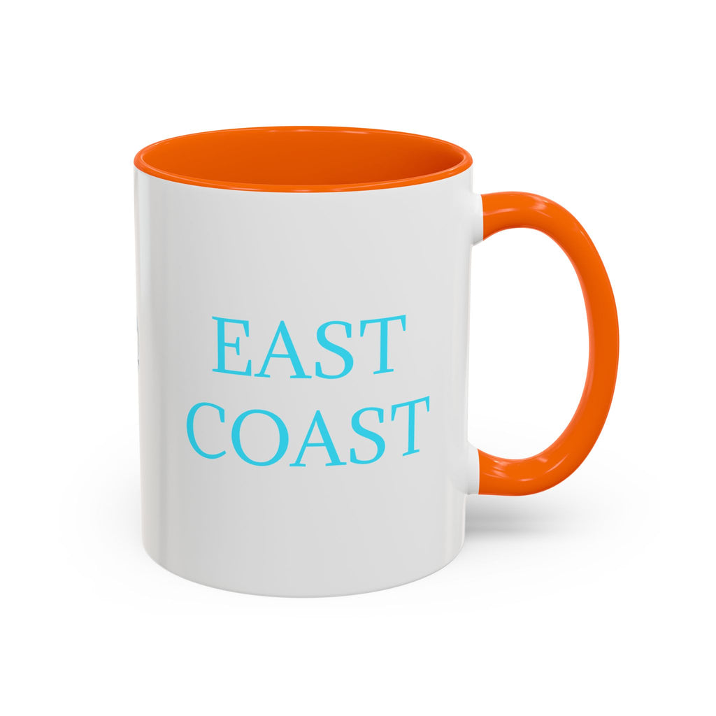 EAST Coast Coffee Mug — Coastal Blue Accent Ceramic Mug (11/15oz)