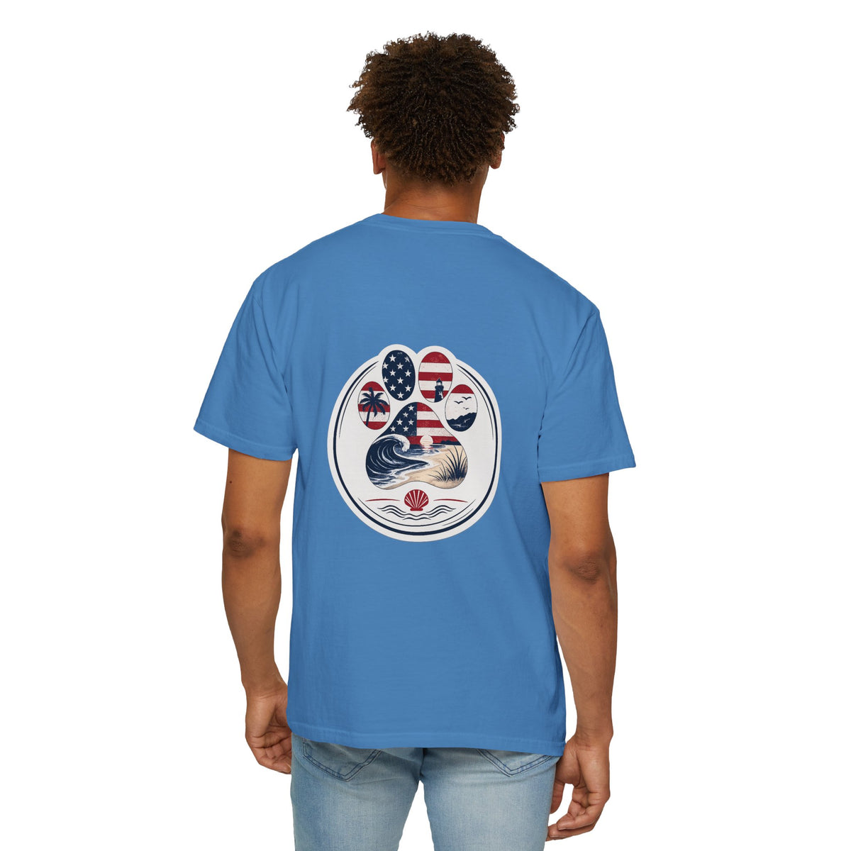 Coast & Paws Signature (Red, White & Blue) Unisex Garment-Dyed T-shirt