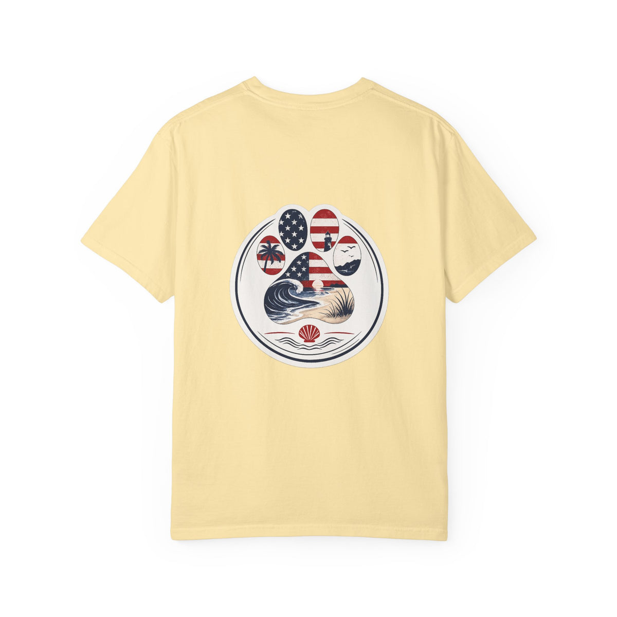 Coast & Paws Signature (Red, White & Blue) Unisex Garment-Dyed T-shirt