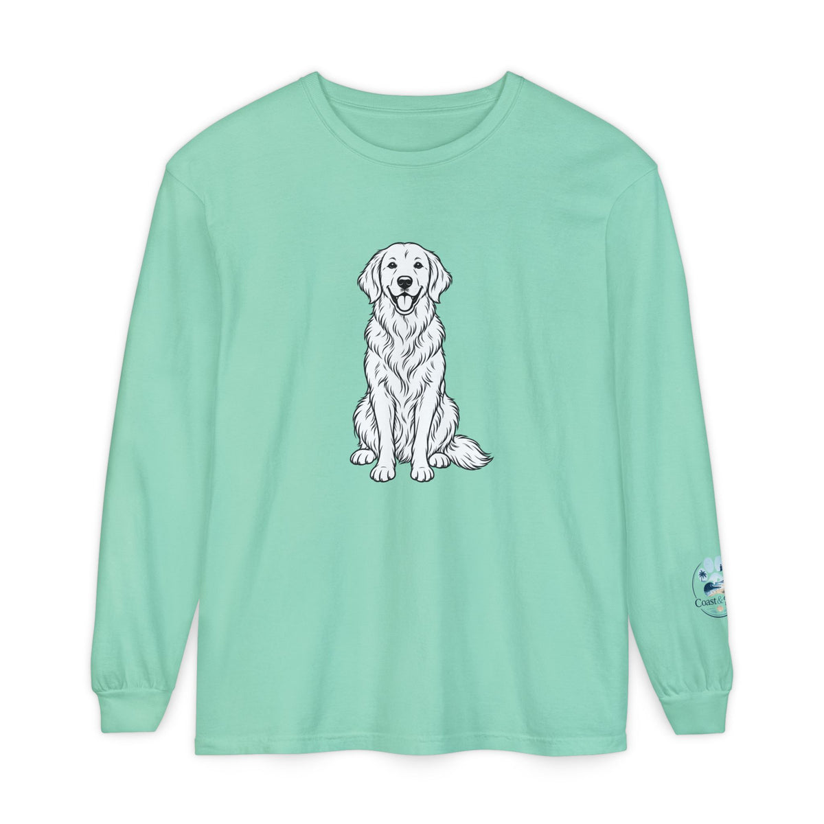 Golden Retriever Front & Back Unisex Long Sleeve Tee