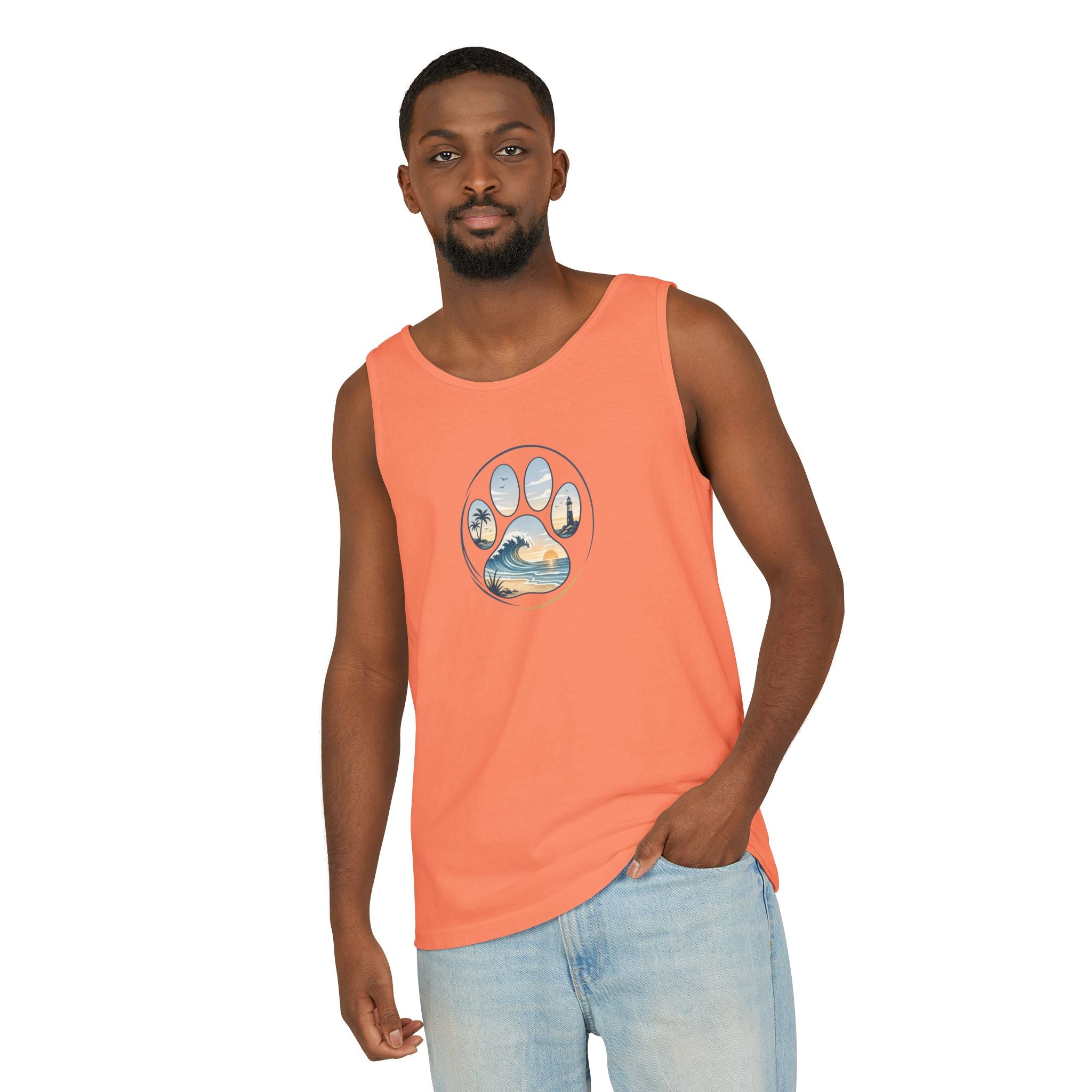 Coast & Paws Signature Unisex Surf Tank Top — Beach Vibes Tank