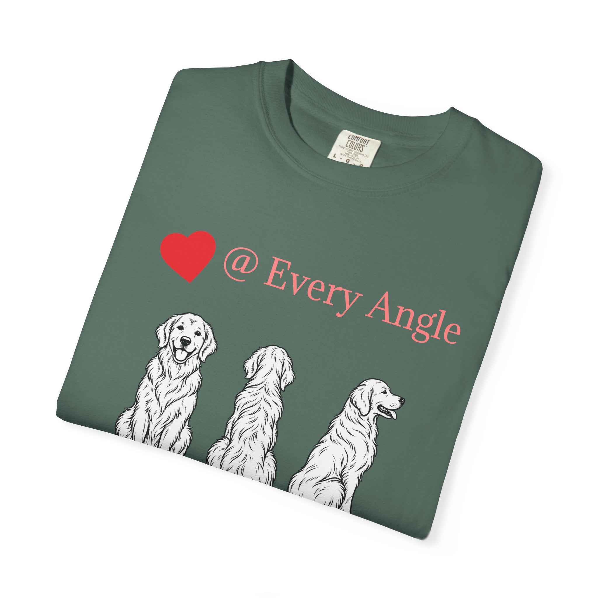 Golden Retriever Love T-Shirt — “@ Every Angle” Dog Portrait Tee - We can Customize with your dog breed