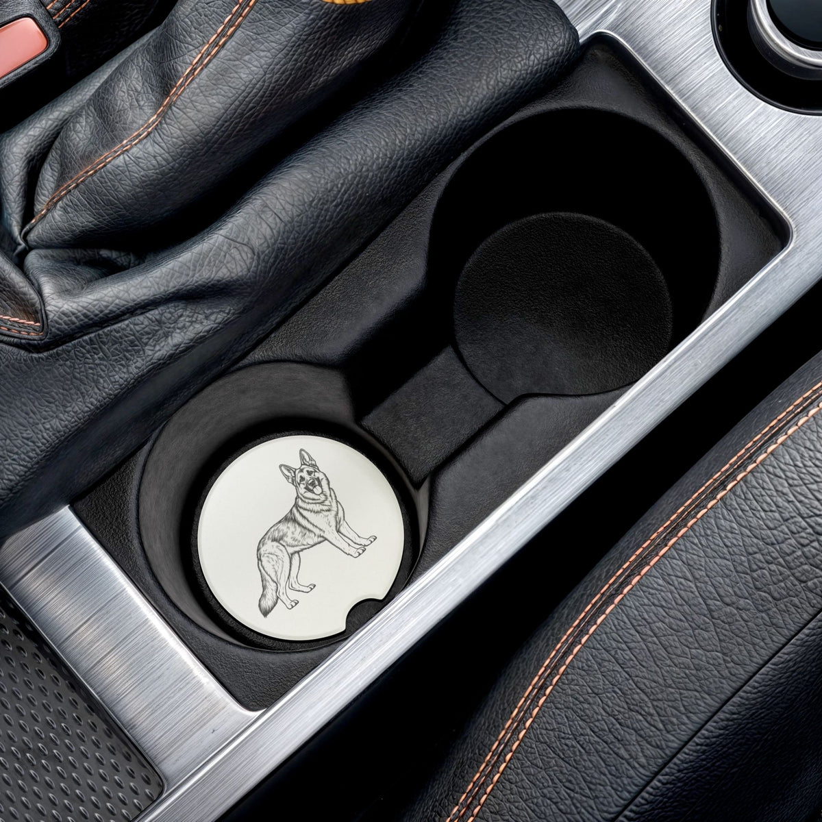 German Shepherd Soapstone Car Coaster