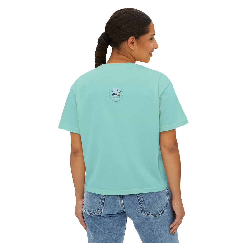 Love Has Paws Boxy Tee — Women’s Cute Cat & Dog Paw Comfort Colors Graphic Shirt