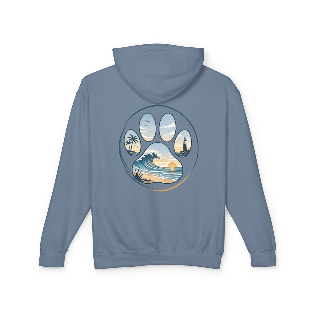 Coast & Paws Signature (Coastal Blue) Hoodie | Unisex Garment Dyed