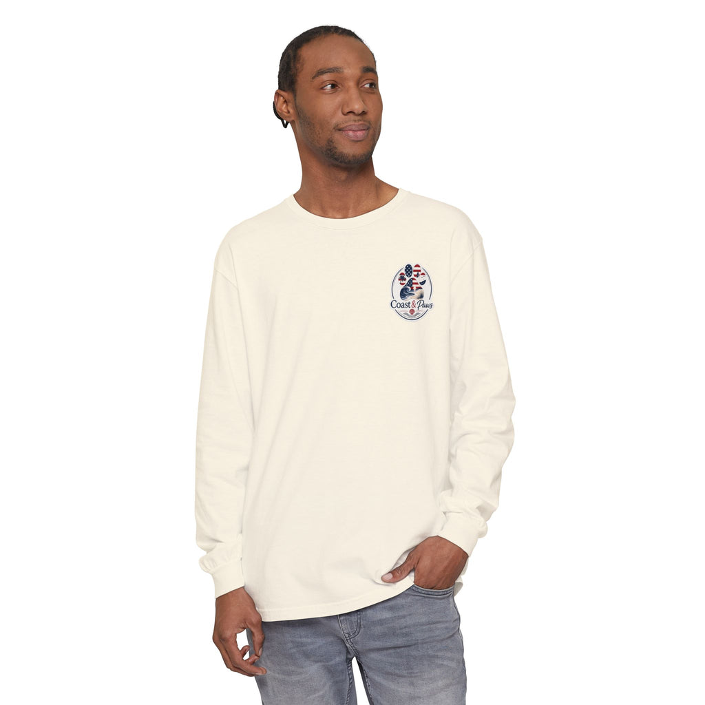 Patriotic Coast & Paws Signature Long Sleeve T‑Shirt