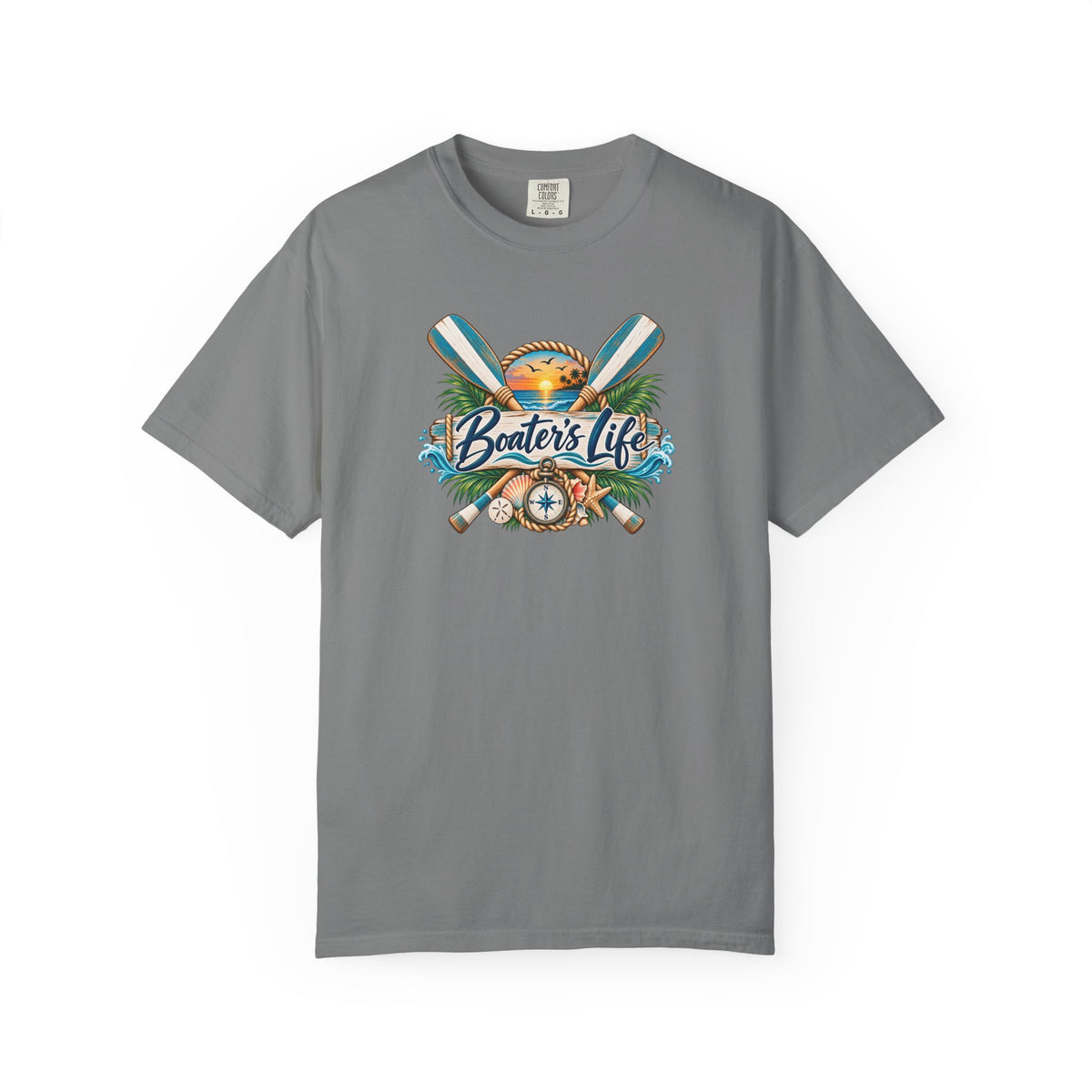 Boater's Life T-Shirt — Nautical Oars & Compass Beach Tee
