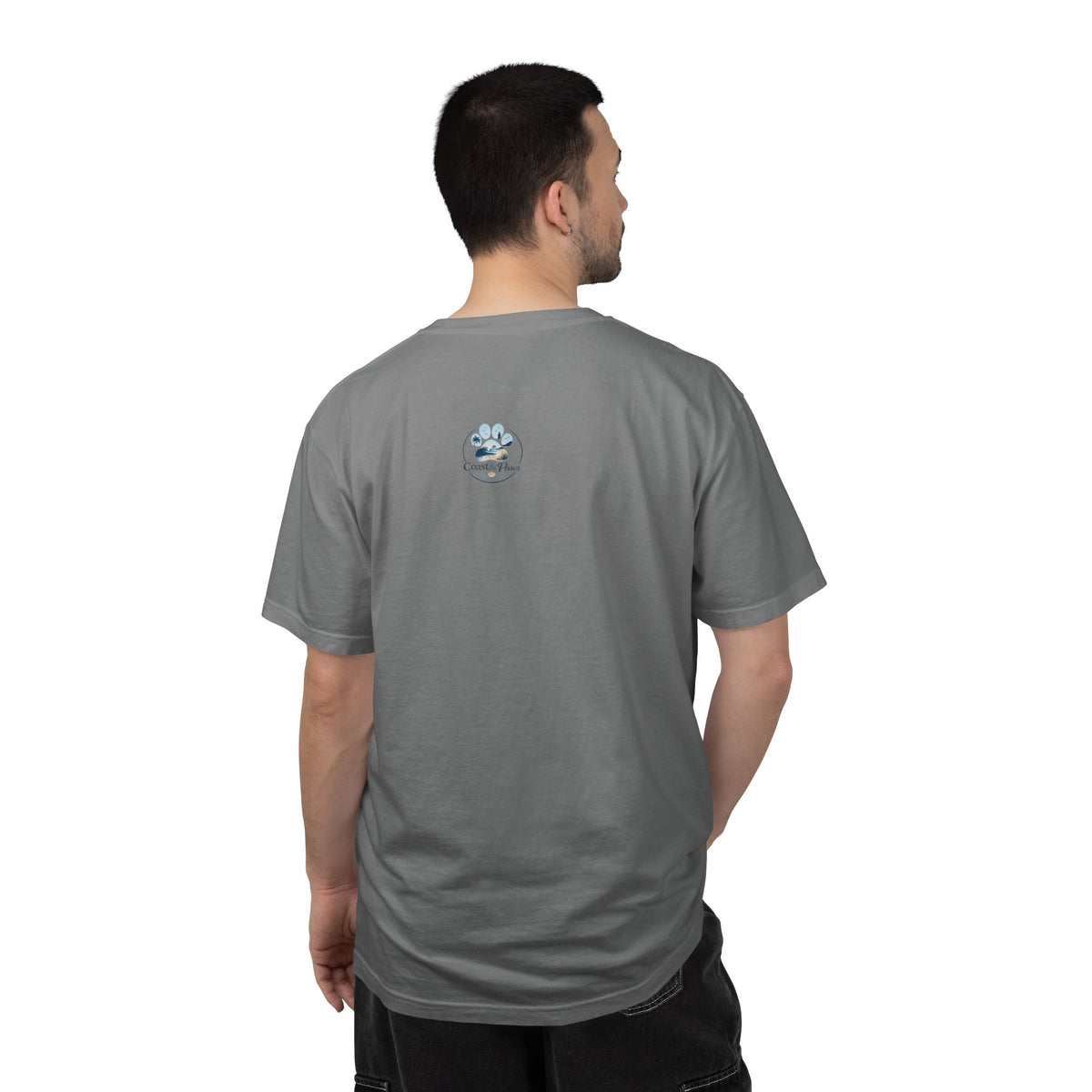 Ocean Paw Surf T-Shirt — Beach Sunset Paw Print Tee