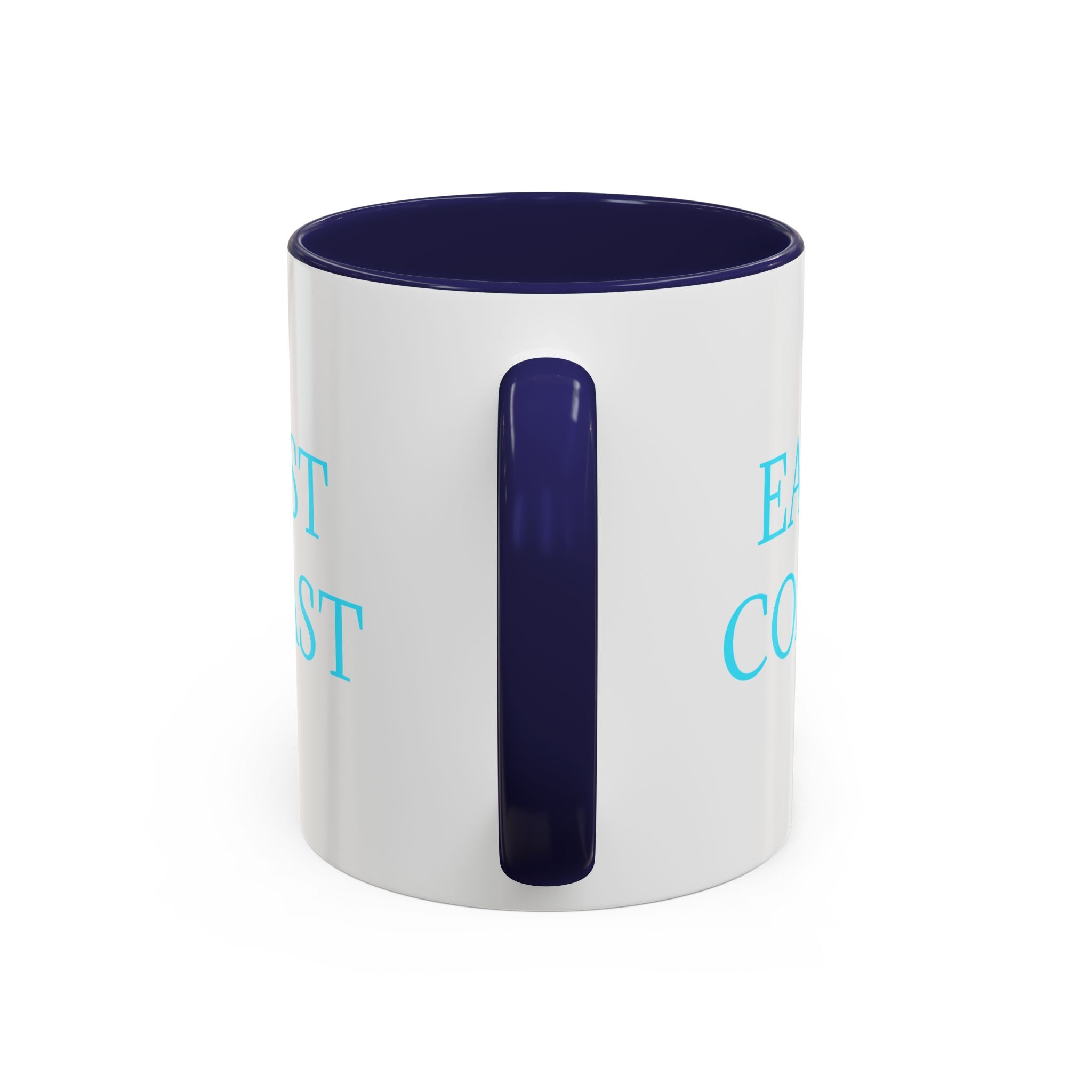 EAST Coast Coffee Mug — Coastal Blue Accent Ceramic Mug (11/15oz)