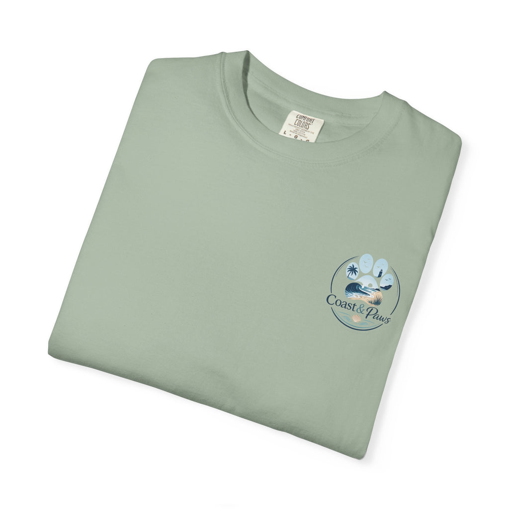 Coast & Paws Signature (Coastal Blue) Unisex Garment-Dyed T-shirt