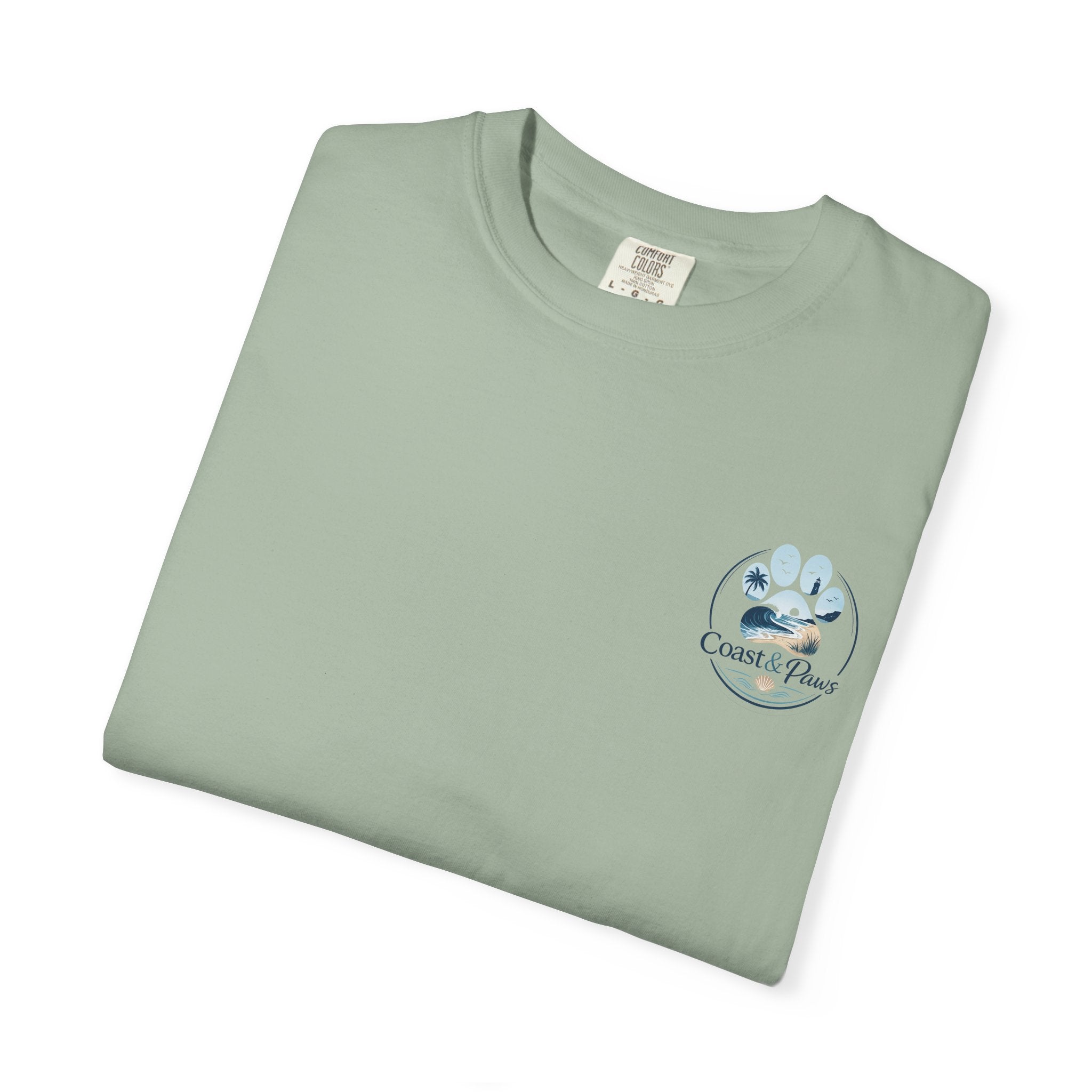 Coast & Paws Signature (Coastal Blue) Unisex Garment-Dyed T-shirt