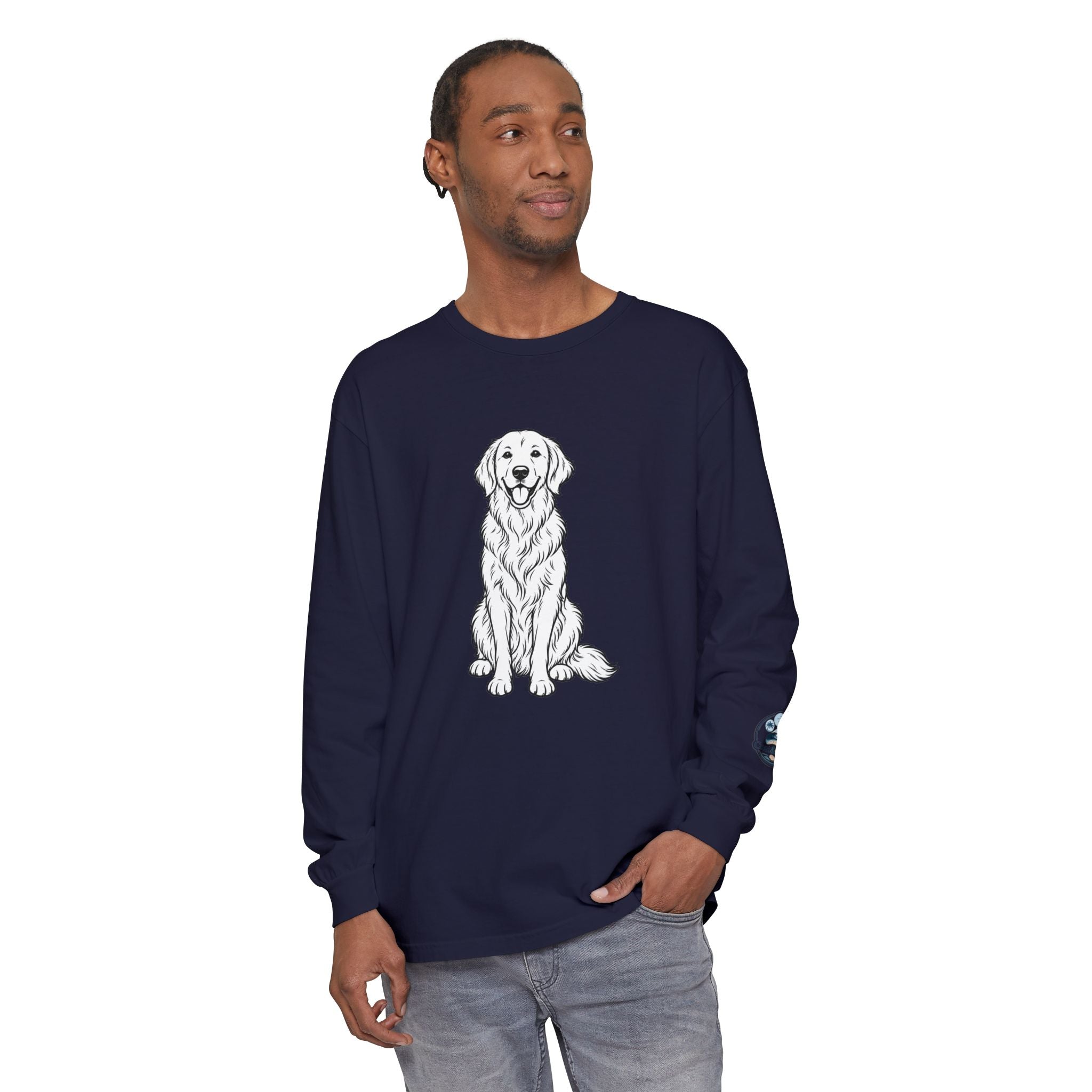 Golden Retriever Front & Back Unisex Long Sleeve Tee