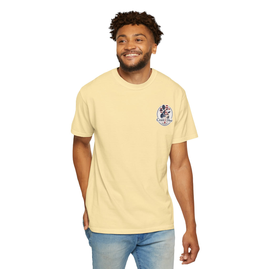 Coast & Paws Signature (Red, White & Blue) Unisex Garment-Dyed T-shirt