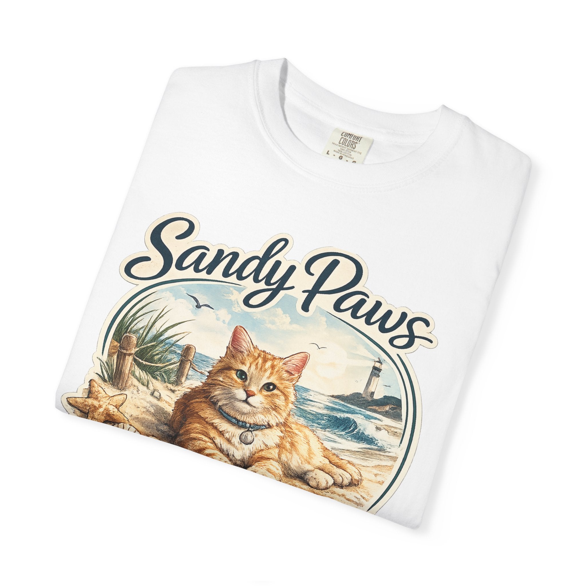 Sandy Paws Are Purrfect Beach Cat T-Shirt