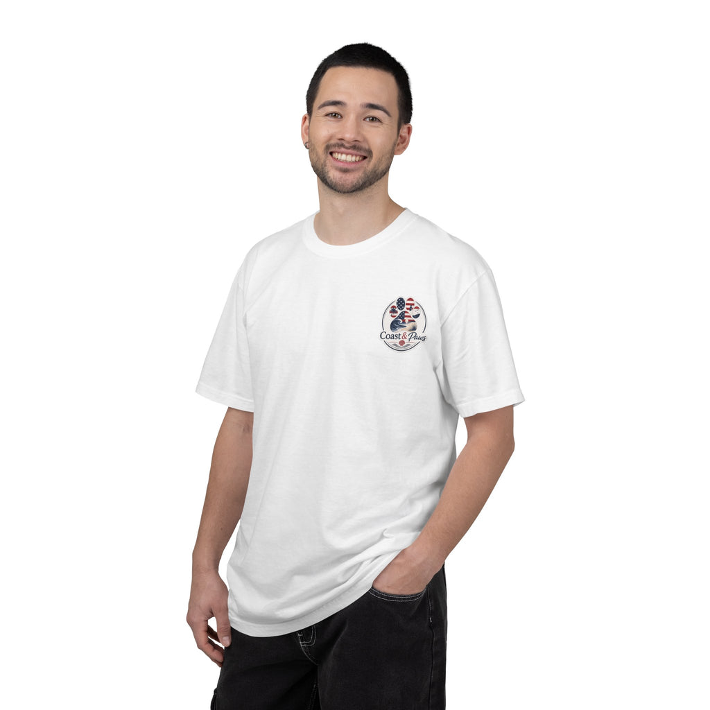 Coast & Paws Signature (Red, White & Blue) Unisex Garment-Dyed T-shirt