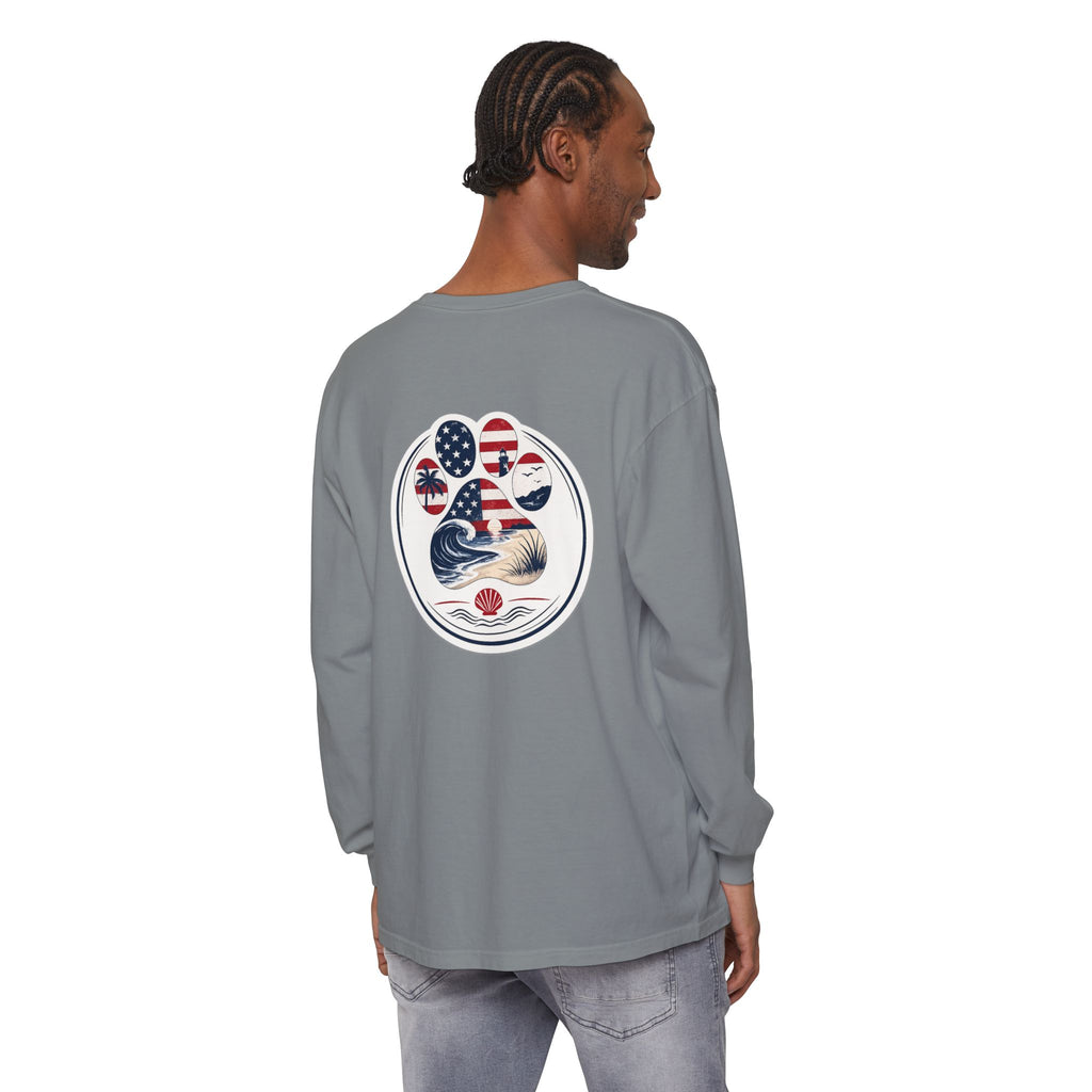 Patriotic Coast & Paws Signature Long Sleeve T‑Shirt