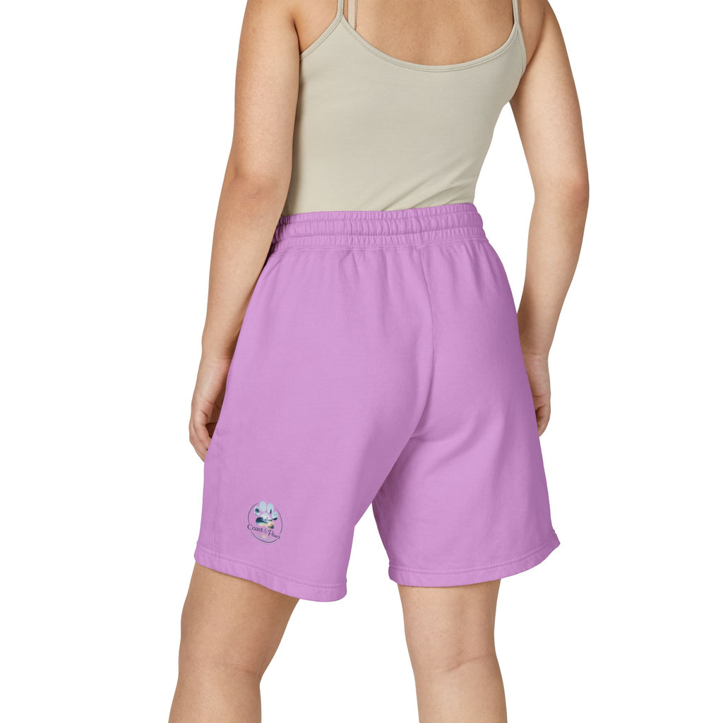 East Coast Graphic Sweat Shorts — Lightweight Garment-Dyed Fleece