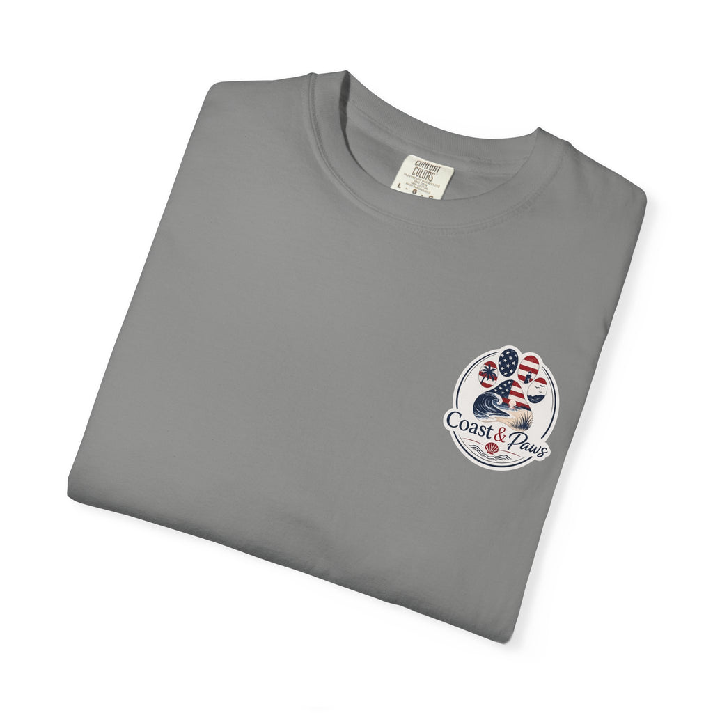 Coast & Paws Signature (Red, White & Blue) Unisex Garment-Dyed T-shirt