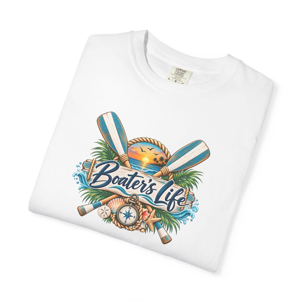Boater's Life T-Shirt — Nautical Oars & Compass Beach Tee