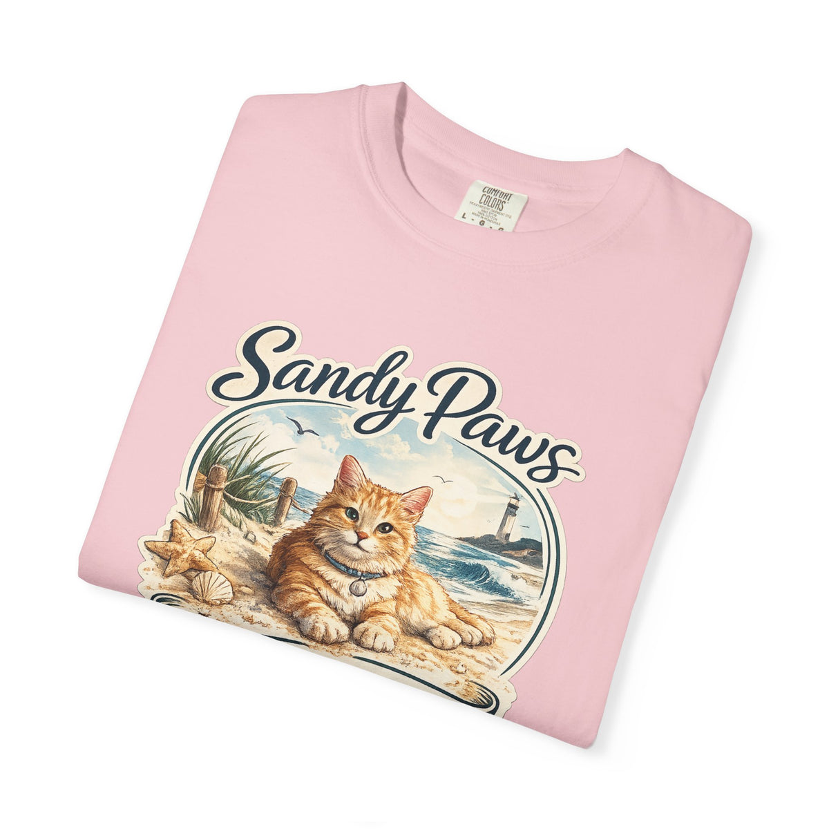 Sandy Paws Are Purrfect Beach Cat T-Shirt