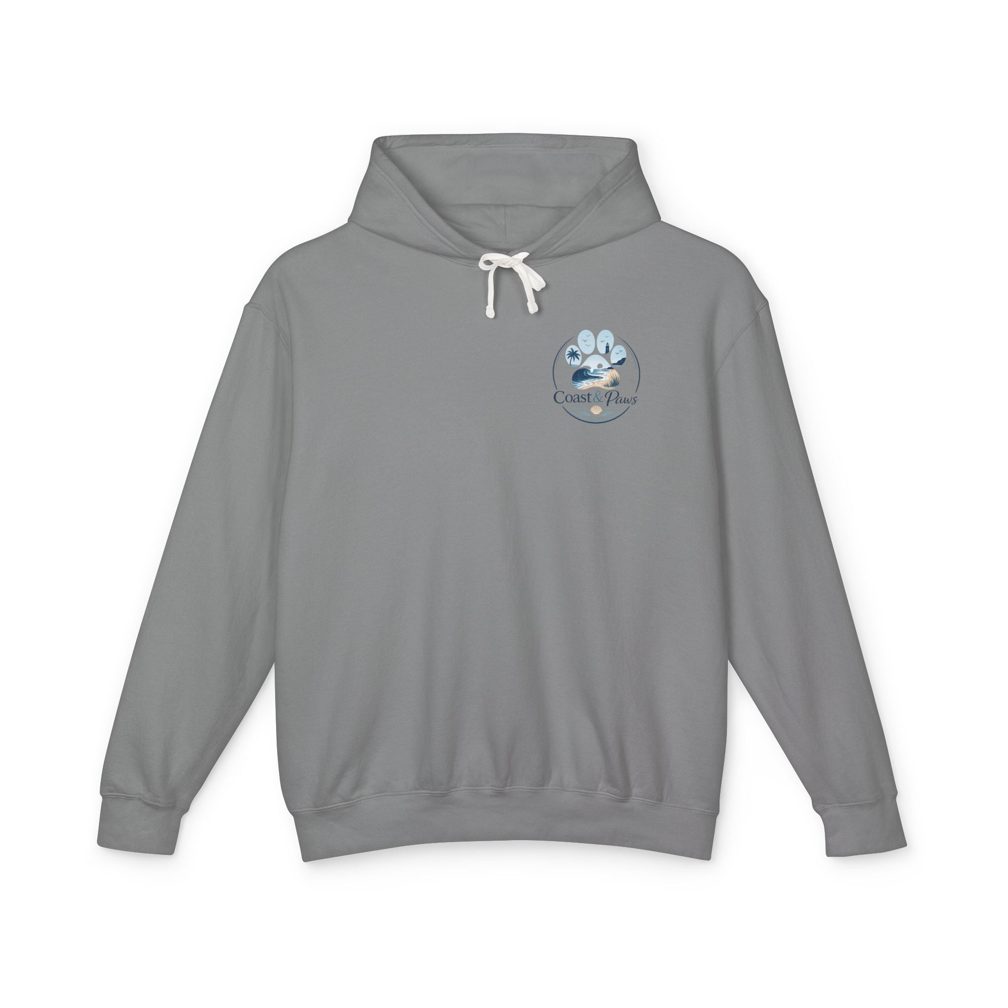 Coast & Paws Signature (Coastal Blue) Hoodie | Unisex Garment Dyed