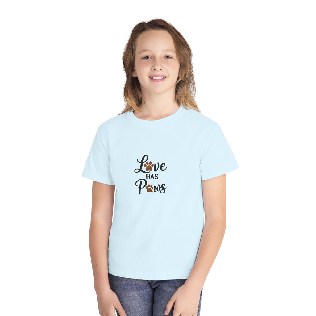 Youth Tee — "Love Has Paws" Puppy Lover Shirt