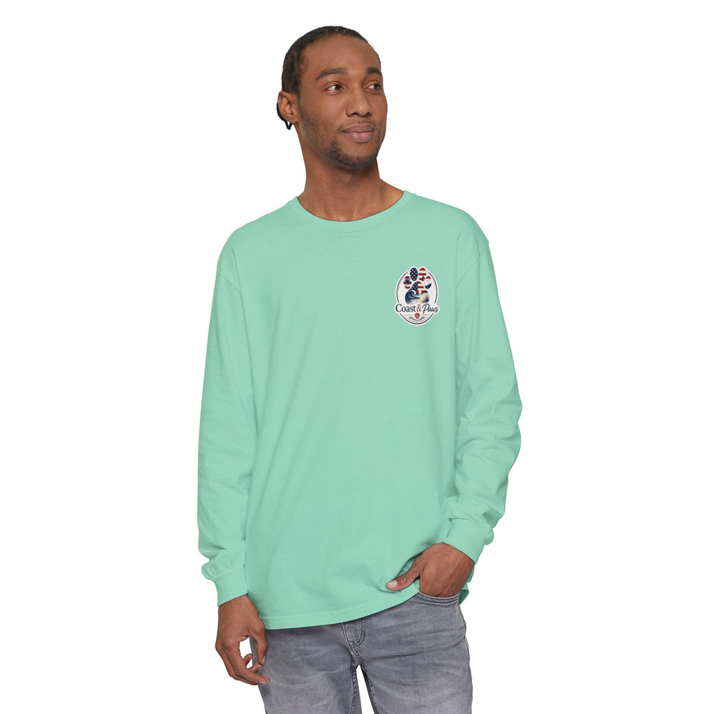 Patriotic Coast & Paws Signature Long Sleeve T‑Shirt