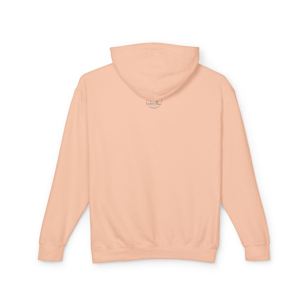 Beach Bum Dog Mom Hoodie — Paw Print Lightweight Comfort Colors Hooded Sweatshirt