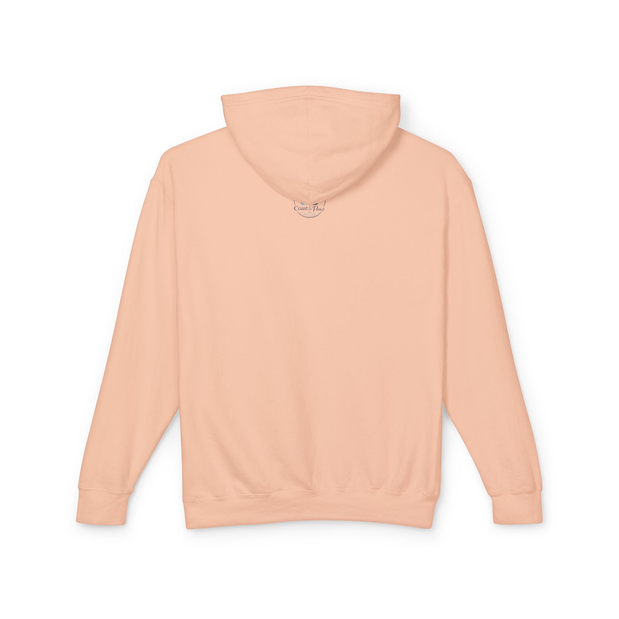 Beach Bum Dog Mom Hoodie — Paw Print Lightweight Comfort Colors Hooded Sweatshirt
