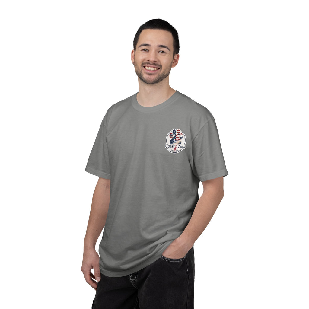 Coast & Paws Signature (Red, White & Blue) Unisex Garment-Dyed T-shirt