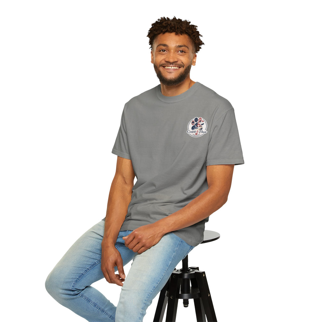 Coast & Paws Signature (Red, White & Blue) Unisex Garment-Dyed T-shirt