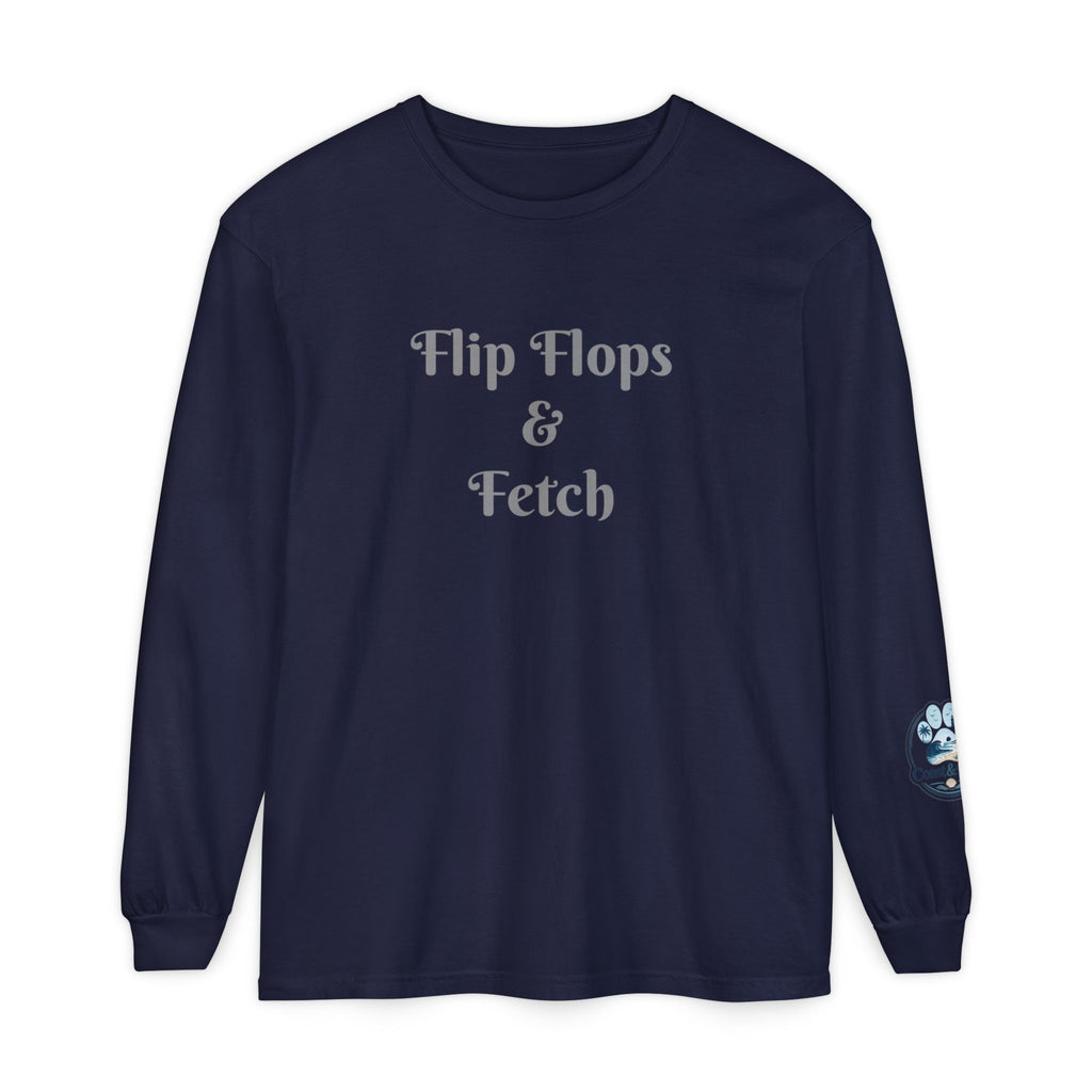 Flip Flops & Fetch Long Sleeve T-Shirt