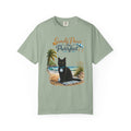 Sandy Paws Are Purrfect - Comfort Colors Unisex Garment Dyed Cat Beach T-Shirt