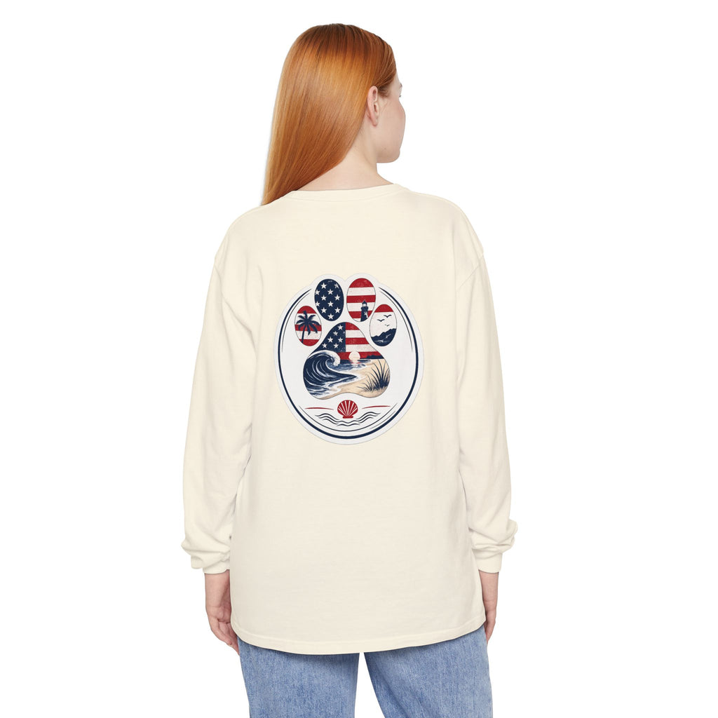 Patriotic Coast & Paws Signature Long Sleeve T‑Shirt