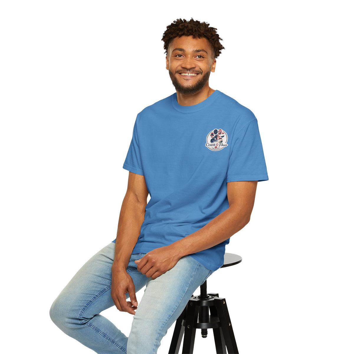 Coast & Paws Signature (Red, White & Blue) Unisex Garment-Dyed T-shirt