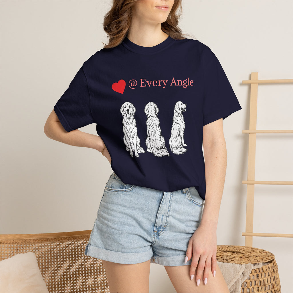 Golden Retriever Love T-Shirt — “@ Every Angle” Dog Portrait Tee - We can Customize with your dog breed