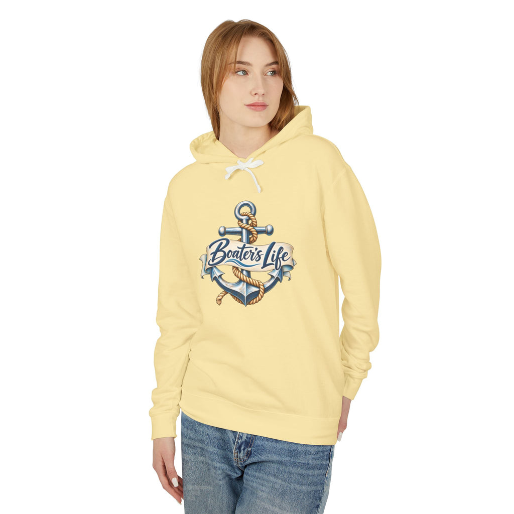 Boater's Life Anchor Unisex Hoodie — Nautical Boat Lover Lightweight Sweatshirt