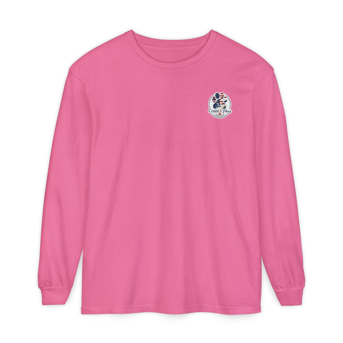Patriotic Coast & Paws Signature Long Sleeve T‑Shirt