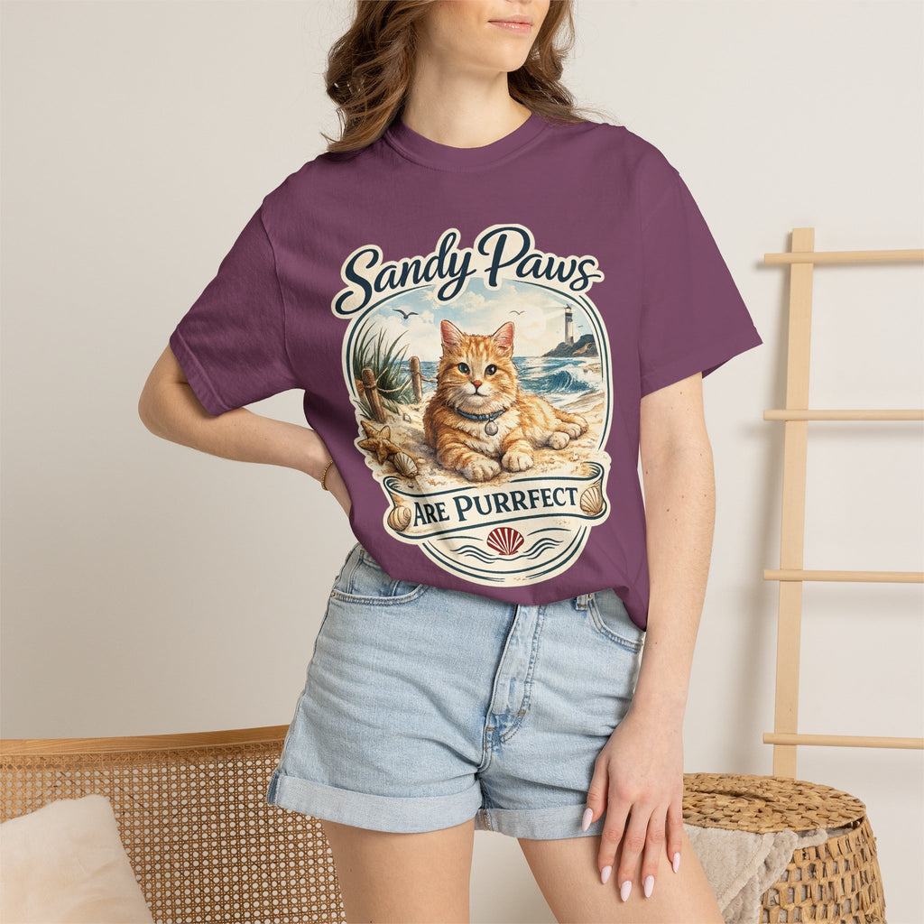 Sandy Paws Are Purrfect Beach Cat T-Shirt