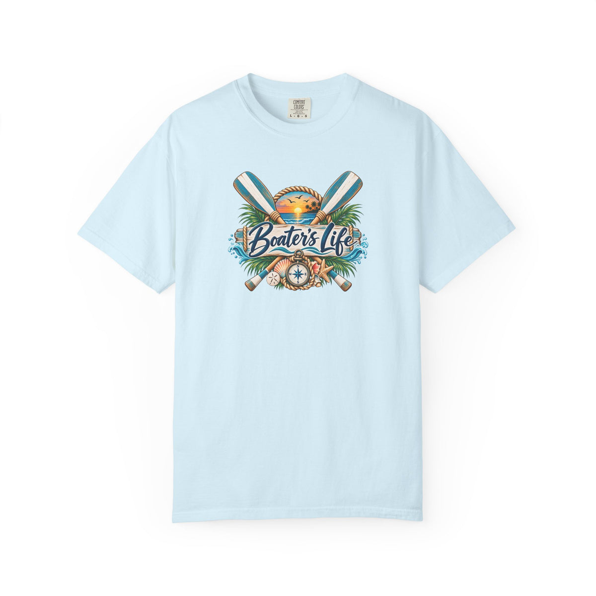 Boater's Life T-Shirt — Nautical Oars & Compass Beach Tee