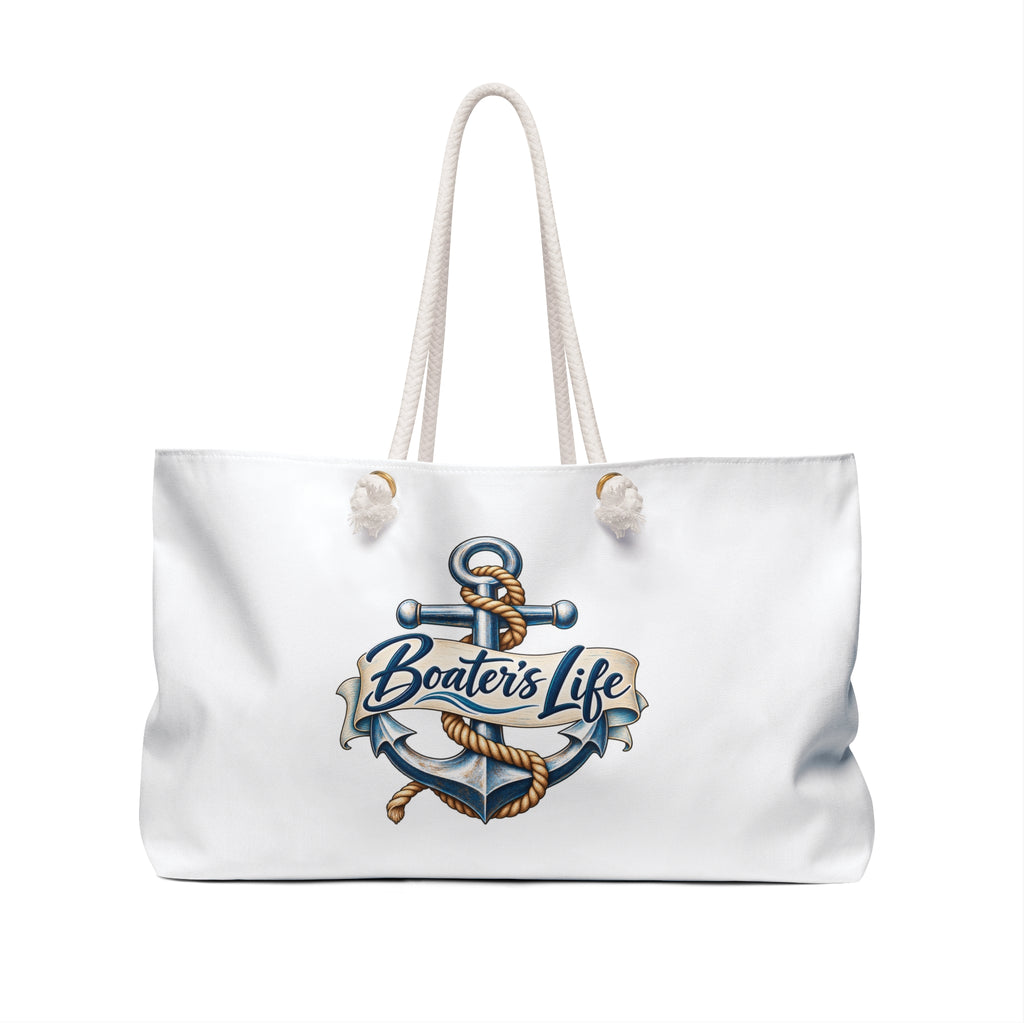 Boater's Life Weekender Bag — Nautical Anchor Travel Tote